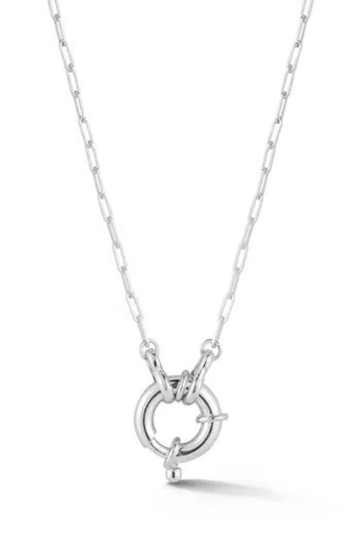 Glaze Jewelry Clasp Pendant Necklace In Silver