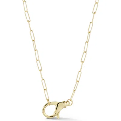 Glaze Jewelry Clasp Pendant Paper Clip Chain Necklace In Gold