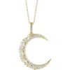 Glaze Jewelry Crescent Moon Pendant Necklace