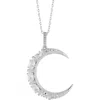 Glaze Jewelry Crescent Moon Pendant Necklace