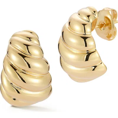 Glaze Jewelry Croissant Huggie Hoop Earrings In Gold