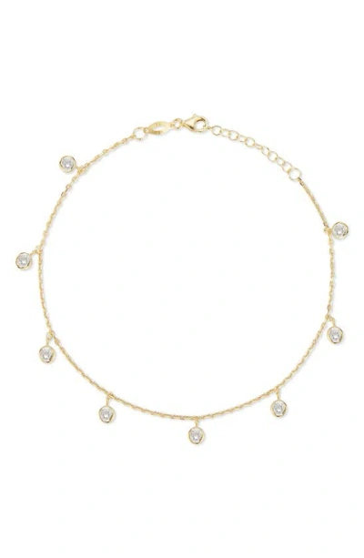 Glaze Jewelry Cubic Zirconia Anklet In Gold