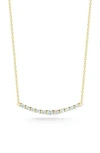 Glaze Jewelry Cubic Zirconia Bar Pendant Necklace In Gold