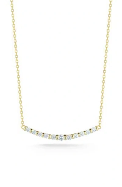 Glaze Jewelry Cubic Zirconia Bar Pendant Necklace In Gold