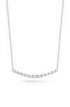 Glaze Jewelry Cubic Zirconia Bar Pendant Necklace In Metallic