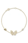 Glaze Jewelry Cubic Zirconia Butterfly Line Bracelet