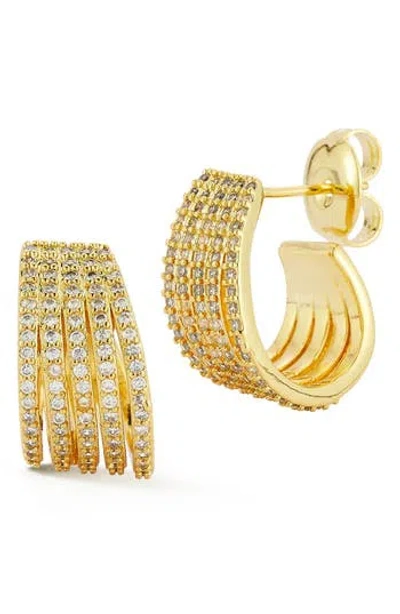 Glaze Jewelry 18k Plated Cz Earrings In Gold