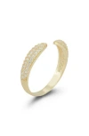 Glaze Jewelry Cubic Zirconia Claw Split Shank Ring In Gold