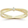Glaze Jewelry Cubic Zirconia Crisscross Ring In Gold