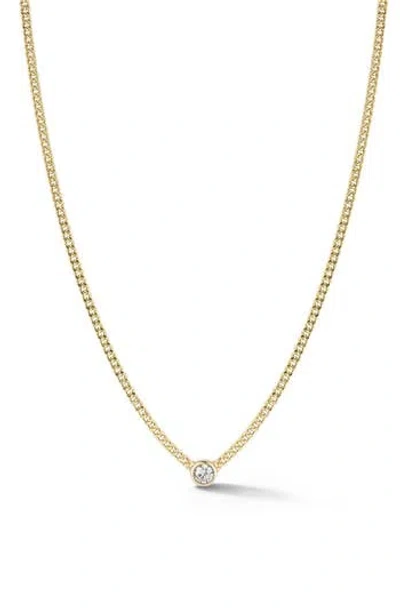 Glaze Jewelry Cubic Zirconia Curb Chain Necklace In Gold