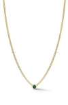 Glaze Jewelry Cubic Zirconia Curb Chain Necklace In Gold