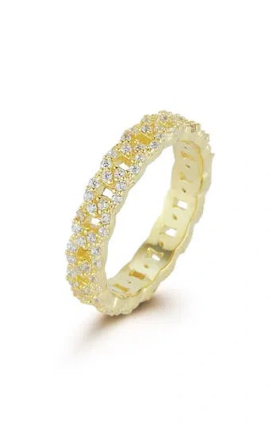 Glaze Jewelry Cubic Zirconia Curb Link Ring In Gold