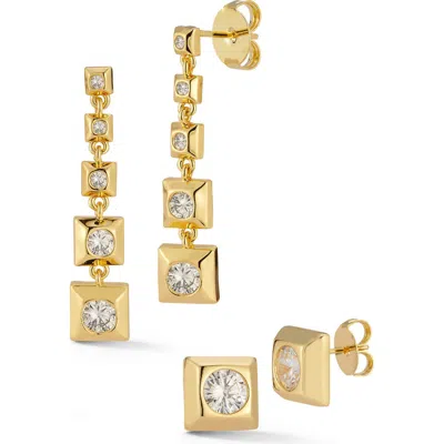 Glaze Jewelry Gold Plated Cz Earrings