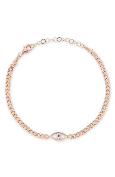 Glaze Jewelry Cubic Zirconia Evil Eye Bracelet In Gold