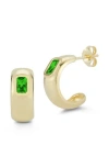 Glaze Jewelry Cubic Zirconia Hoop Earrings In Gold