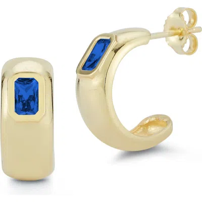 Glaze Jewelry Cubic Zirconia Hoop Earrings In Gold