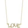 Glaze Jewelry Cubic Zirconia Love Pendant Necklace In Gold