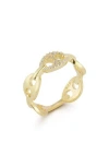 Glaze Jewelry Cubic Zirconia Mariner Chain Ring In Gold