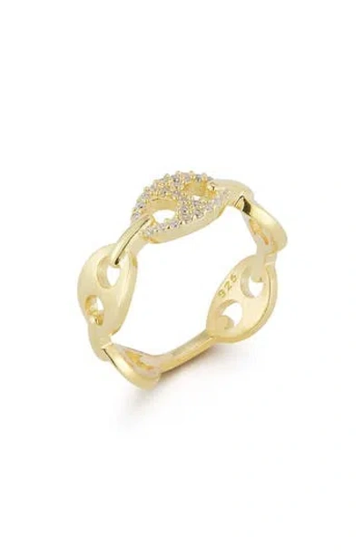 Glaze Jewelry Cubic Zirconia Mariner Chain Ring In Gold