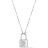 Glaze Jewelry Cubic Zirconia Star Padlock Pendant Necklace In Metallic
