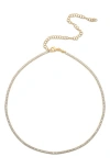 Glaze Jewelry Cubic Zirconia Tennis Choker Necklace In Gold