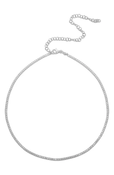 Glaze Jewelry Cubic Zirconia Tennis Choker Necklace In Metallic