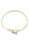 Glaze Jewelry Cubic Zirconia Toggle Bracelet In Gold