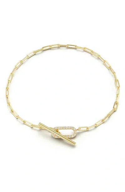 Glaze Jewelry Cubic Zirconia Toggle Bracelet In Gold