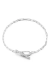 Glaze Jewelry Pave Cz Paperclip Link Bracelet In Silver