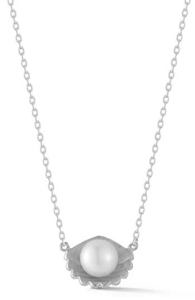Glaze Jewelry Sterling Silver Pearl Seashell Necklace In Neutral