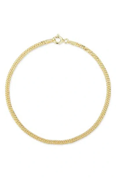 Glaze Jewelry Curb Chain Anklet In Gold