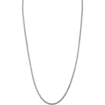 Glaze Jewelry Curb Chain Necklace In Silver