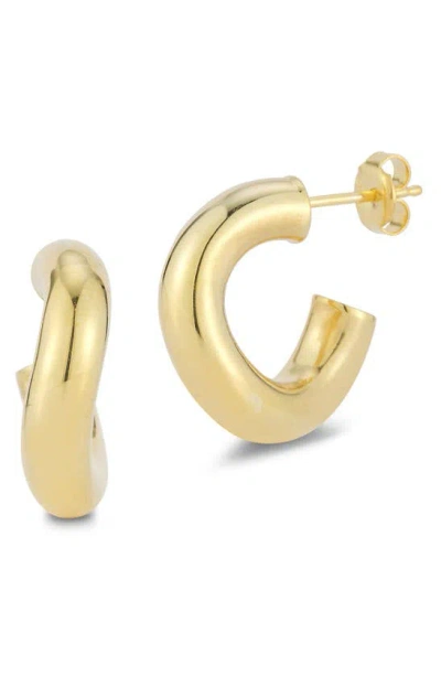 Glaze Jewelry Curved Hoop Earrings In Gold