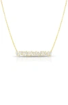 Glaze Jewelry Cz Bar Necklace In Gold