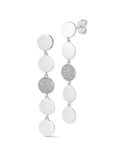 Glaze Jewelry Cz Circle Dangle Earrings In Metallic