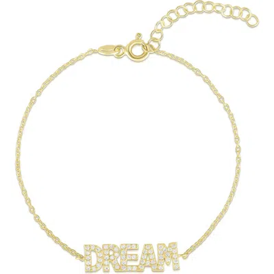 Glaze Jewelry Cz 'dream' Chain Bracelet In Gold