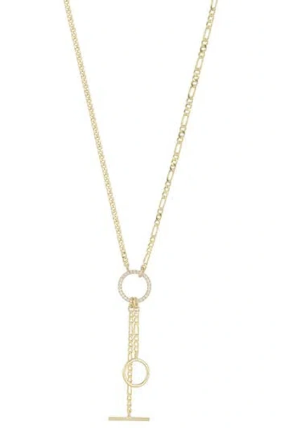 Glaze Jewelry Cz Lariat Chain Necklace In Gold