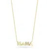 Glaze Jewelry Cz 'mama' Pendant Necklace In Gold