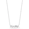 Glaze Jewelry Cz 'mama' Pendant Necklace In Silver