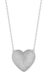 Glaze Jewelry Cz Pavé Heart Pendant Necklace