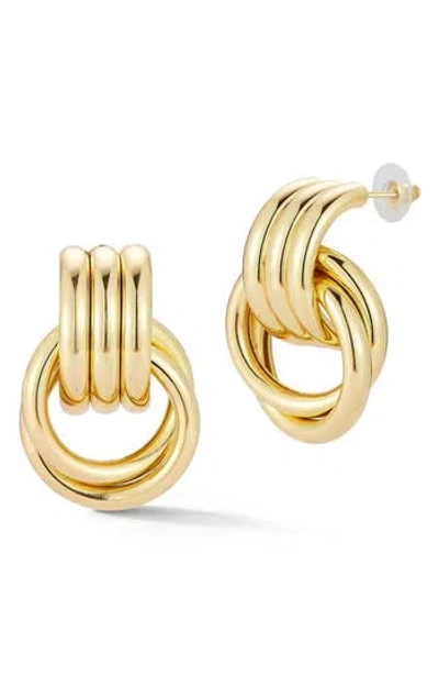 Glaze Jewelry Door Knocker Stud Earrings In Gold