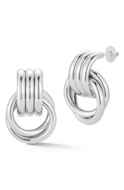 Glaze Jewelry Door Knocker Stud Earrings In Metallic