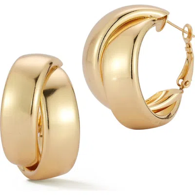 Glaze Jewelry Double Hoop Earrings In Gold