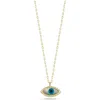 Glaze Jewelry Evil Eye Pendant Necklace In Gold