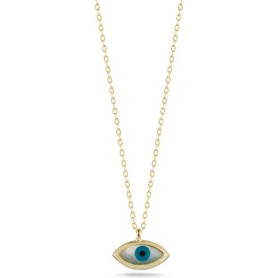 Glaze Jewelry Evil Eye Pendant Necklace In Gold