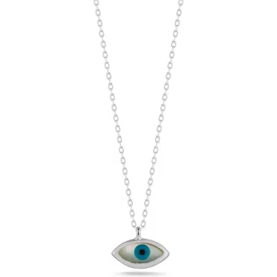 Glaze Jewelry Evil Eye Pendant Necklace In Metallic