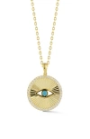 Glaze Jewelry Eye Pendant Necklace In Gold