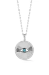 Glaze Jewelry Sterling Silver Eye Pendant Necklace In Silver