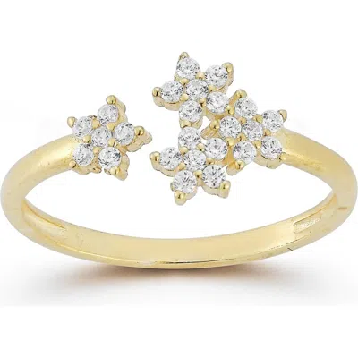 Glaze Jewelry Flower Open Ring In Gold