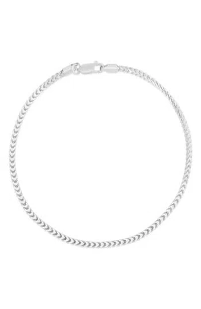 Glaze Jewelry Foxtail Chain Anklet In Silver